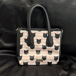 Betsy Johnson cat themed Satchel hand bag.